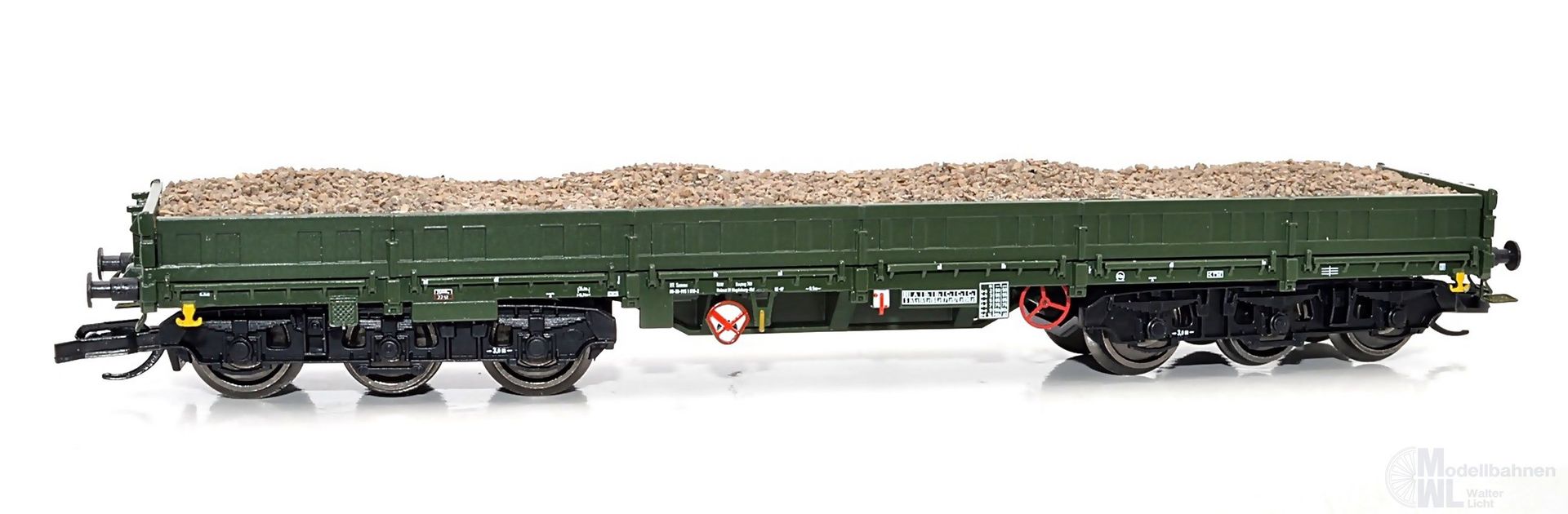 NPE NW52936 - Schwerlastwagen DR Ep.IV Samms-u 454 Bahndienstwagen Sand TT 1:120