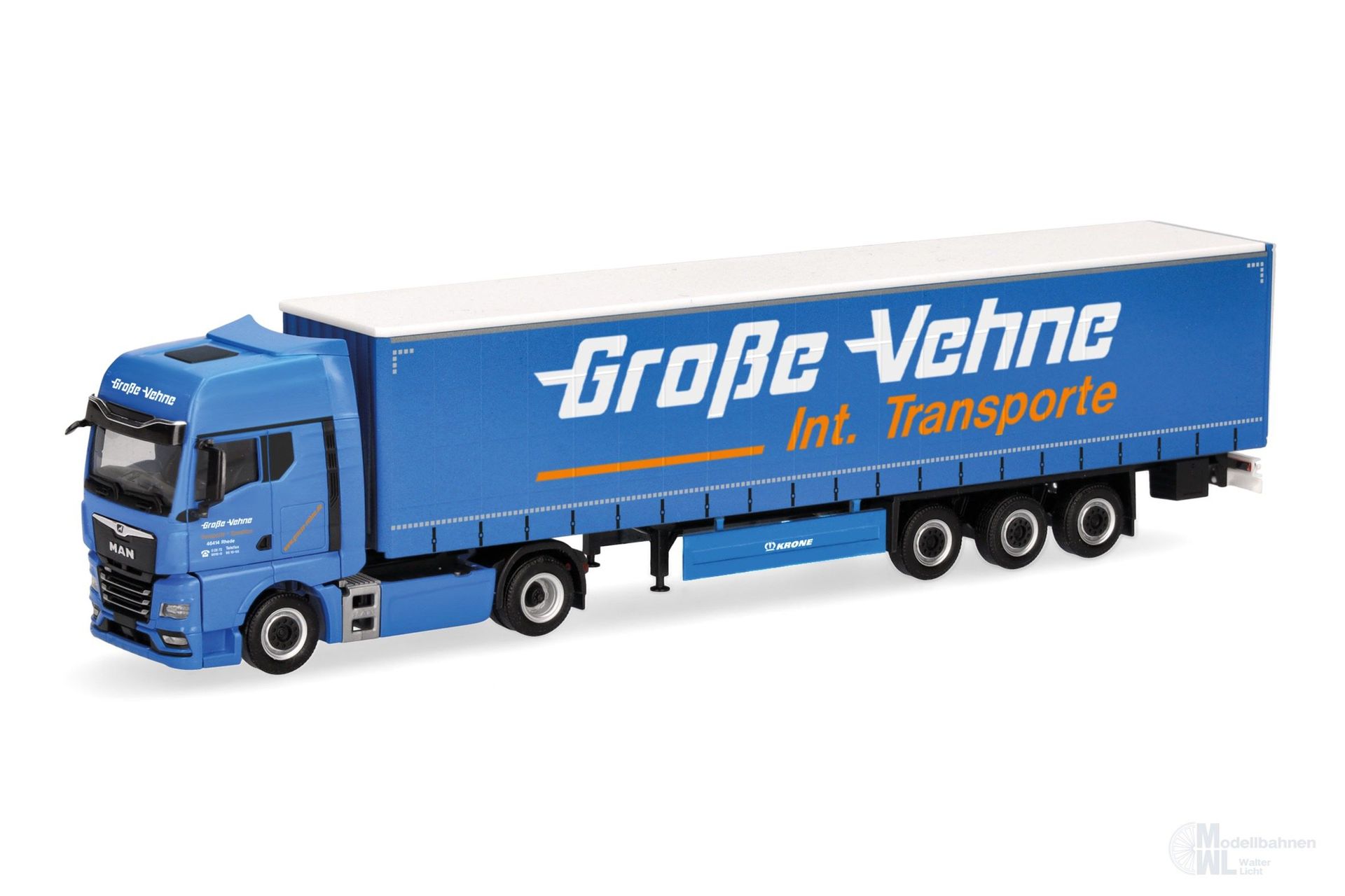 Herpa 319287 - MAN TGX GX Gardinenplanen Sattelzug Große Vehne H0 1:87