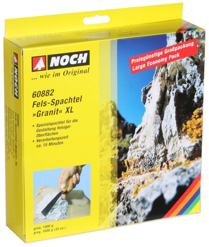 Noch 60882 - Fels-Spachtel XL Granit grau, 1.000 g G/1/0/H0/H0m/H0e/TT/N/Z Noch 60882 - Fels-Spachtel XL Granit grau, 1.000 g G/1/0/H0/H0m/H0e/TT/N/Z