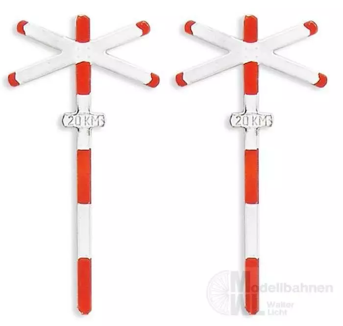 ARTITEC b.v. 387.53 - Andreaskreuz eingleisig 2 Stk H0 1:87