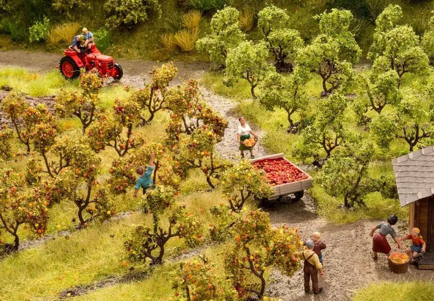 Noch 21537 - Plantagenbäume mit Äpfeln 24 Stück, 2 cm hoch N 1:160 /Z 1:220