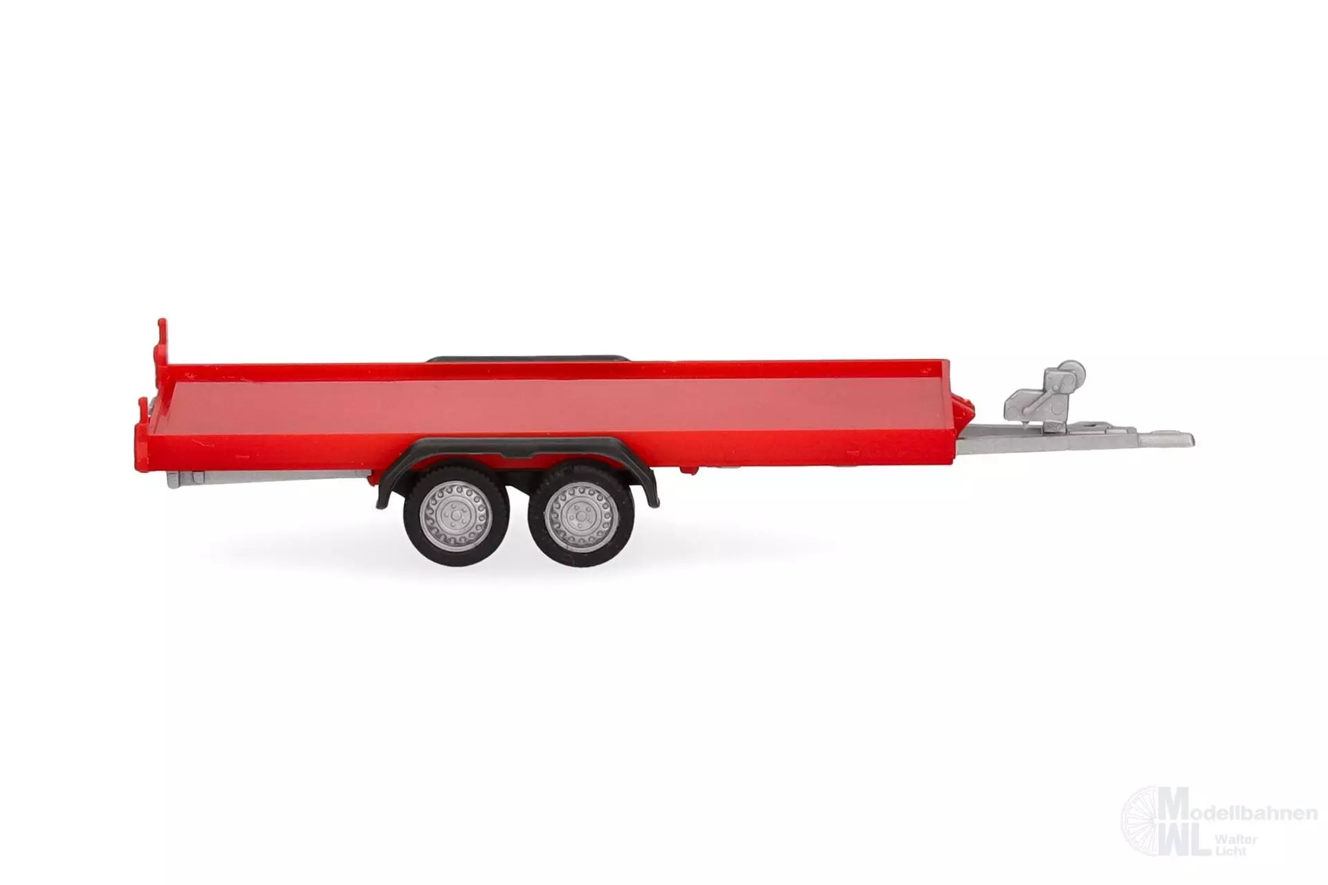 Herpa 052450-004 - PKW-Transportanhänger 2-achs rot H0 1:87
