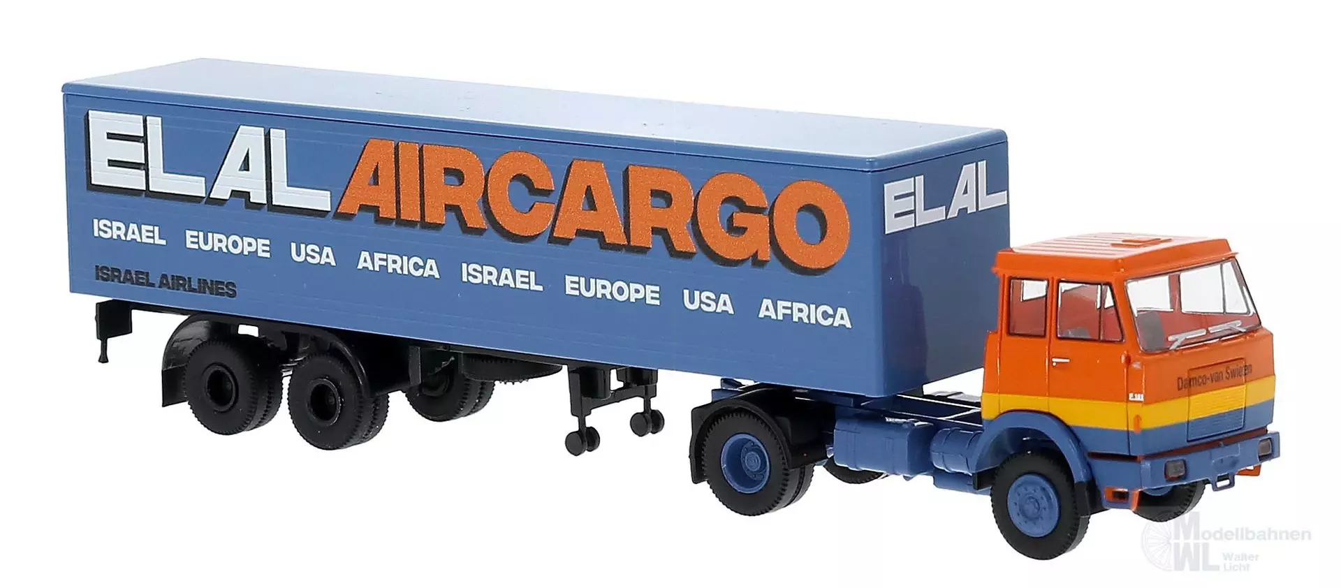 Brekina 82258 - Henschel F161 Pritsche/Plane-SZ ELAL-Aircargo von van Swieten H0 1:87