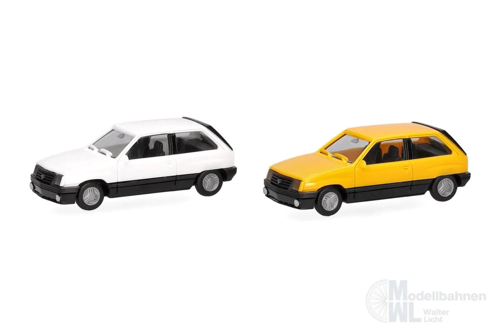 Herpa 014298 - MiKi Opel Corsa A SR gelb/weiß 2 Stück H0 1:87