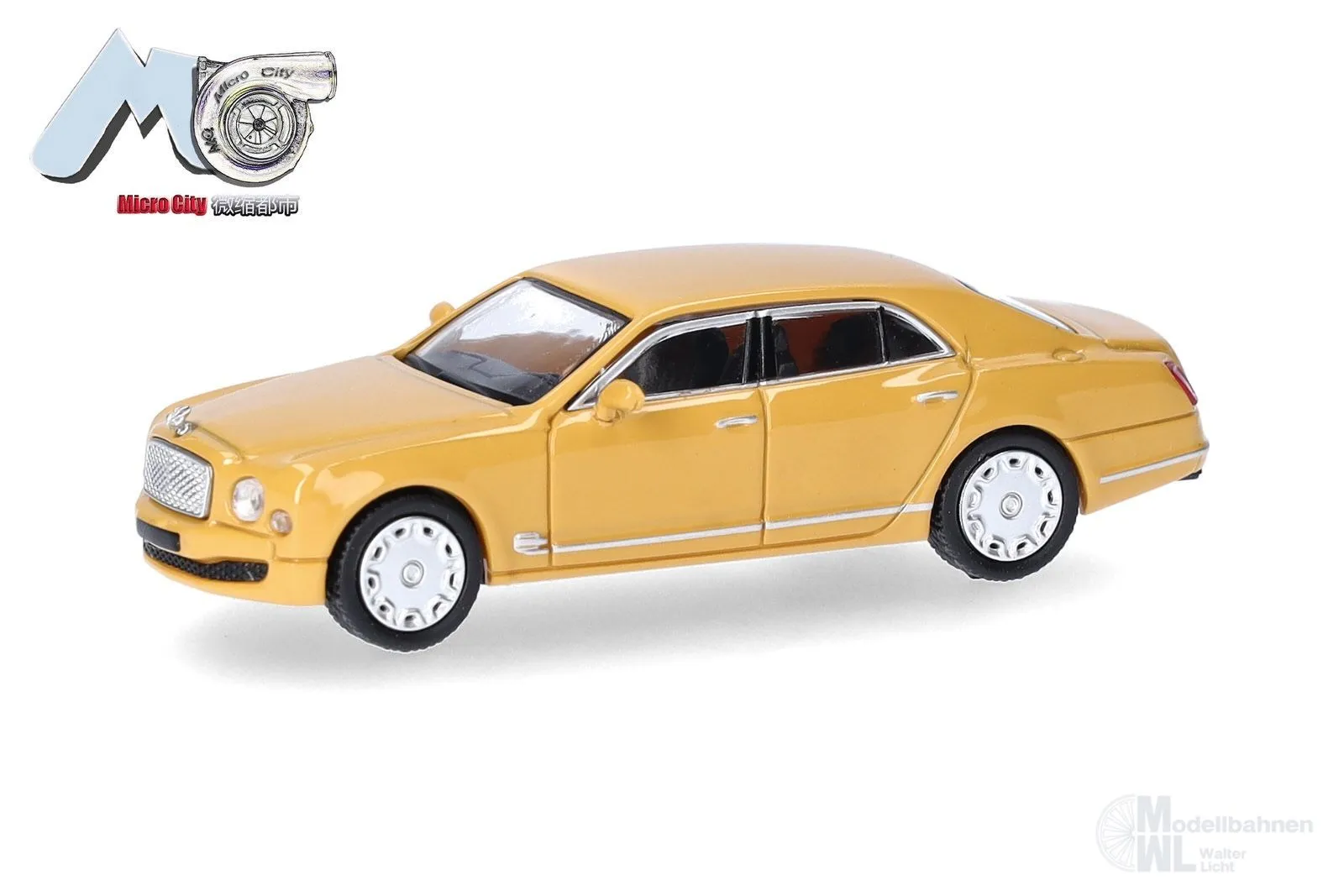 Herpa 87MC000150 - Bentley Mulsanne gelb H0 1:87