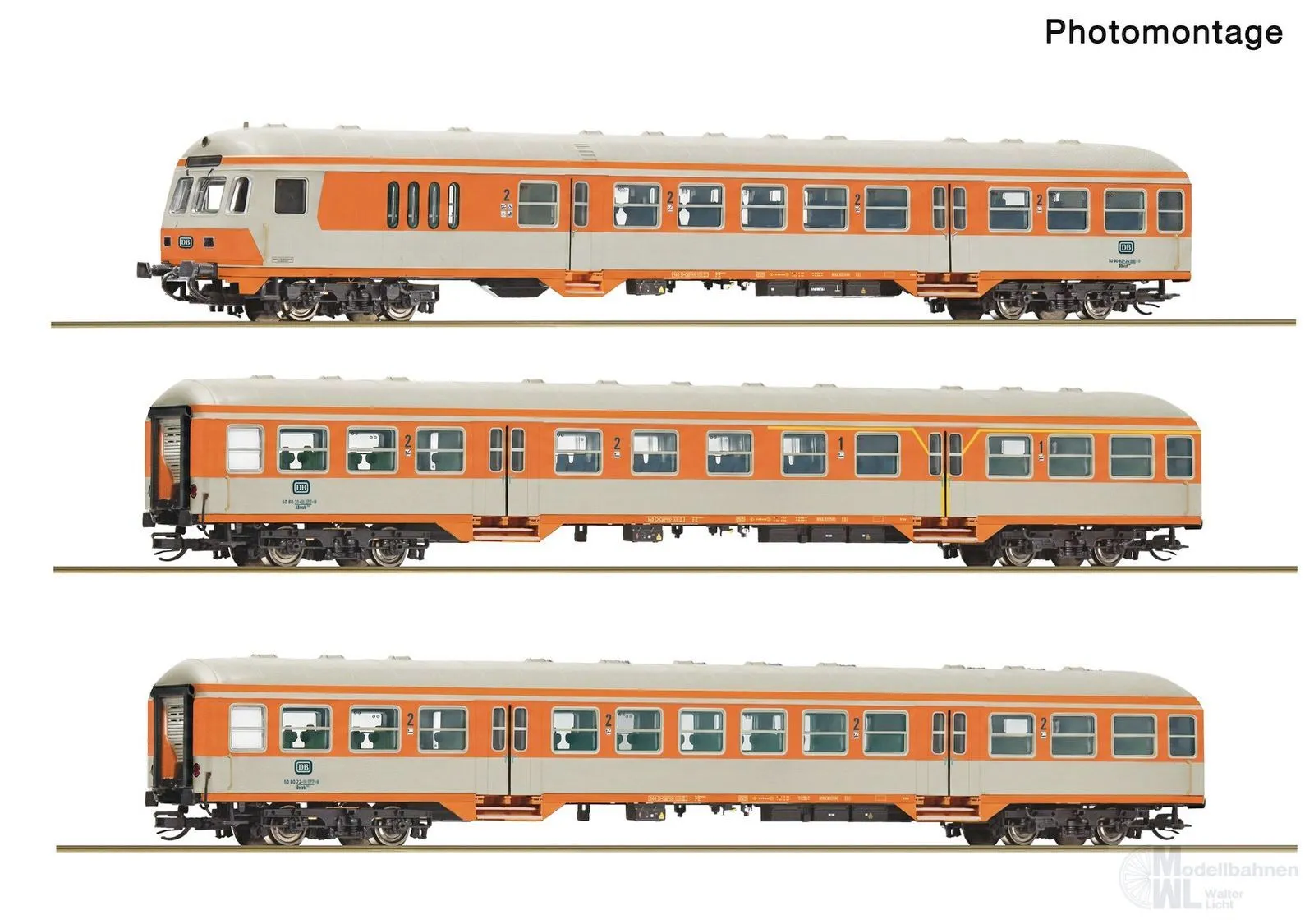 Roco 6290090 - Personenwagen Set n-Wagen Citybahn DB Ep.IV 3.tlg. TT 1:120 Digital