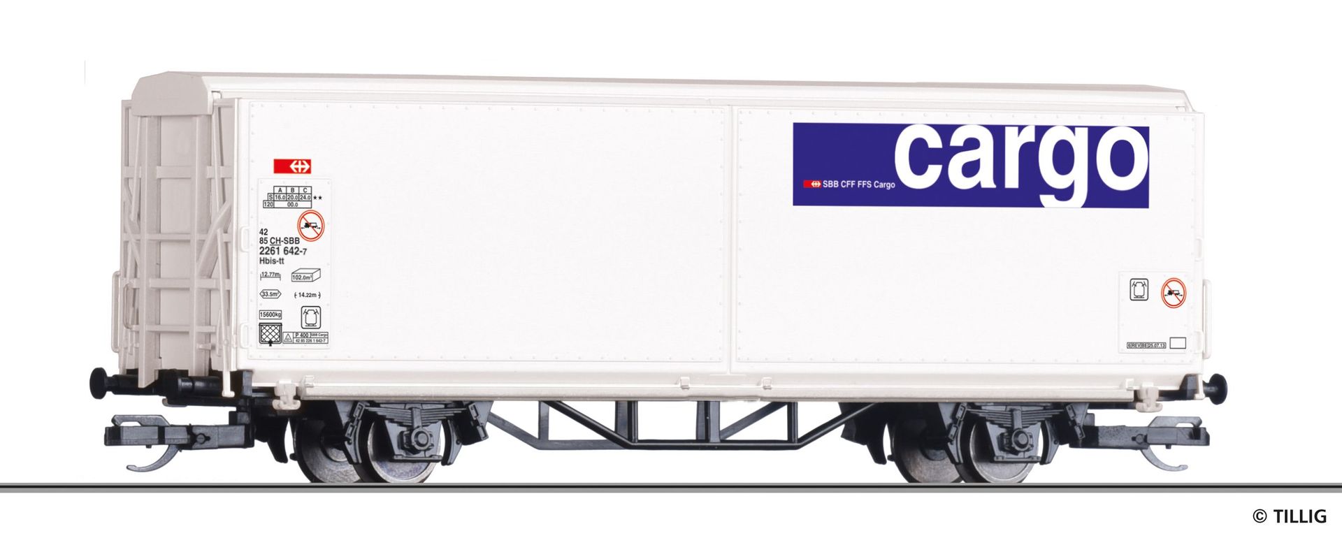 Tillig 14848 - Schiebewandwagen SBB Cargo Ep.VI Hbis-tt TT 1:120