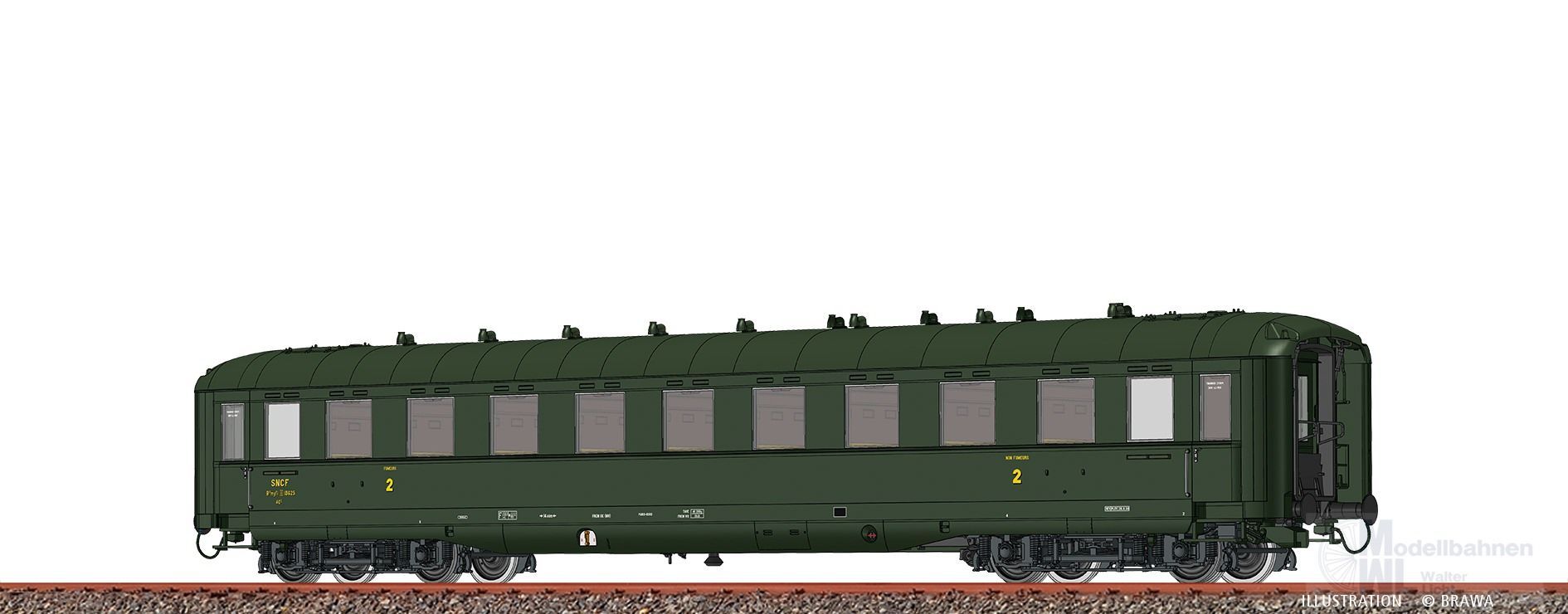 Brawa 51121 - Schürzenwagen SNCF Ep.III B10myfi H0/GL BASIC