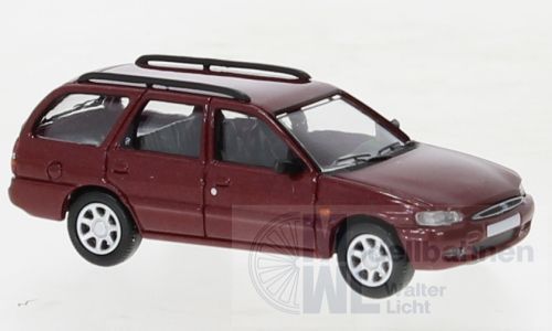 PCX-Models 870467 - Ford Escort MK VII Turnier metallic dunkelrot 1995  H0 1:87