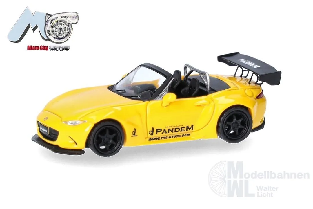 Herpa 87MC000131 - Mazda MX-5 Rocket Bunny, gelb (yellow) H0 1:87