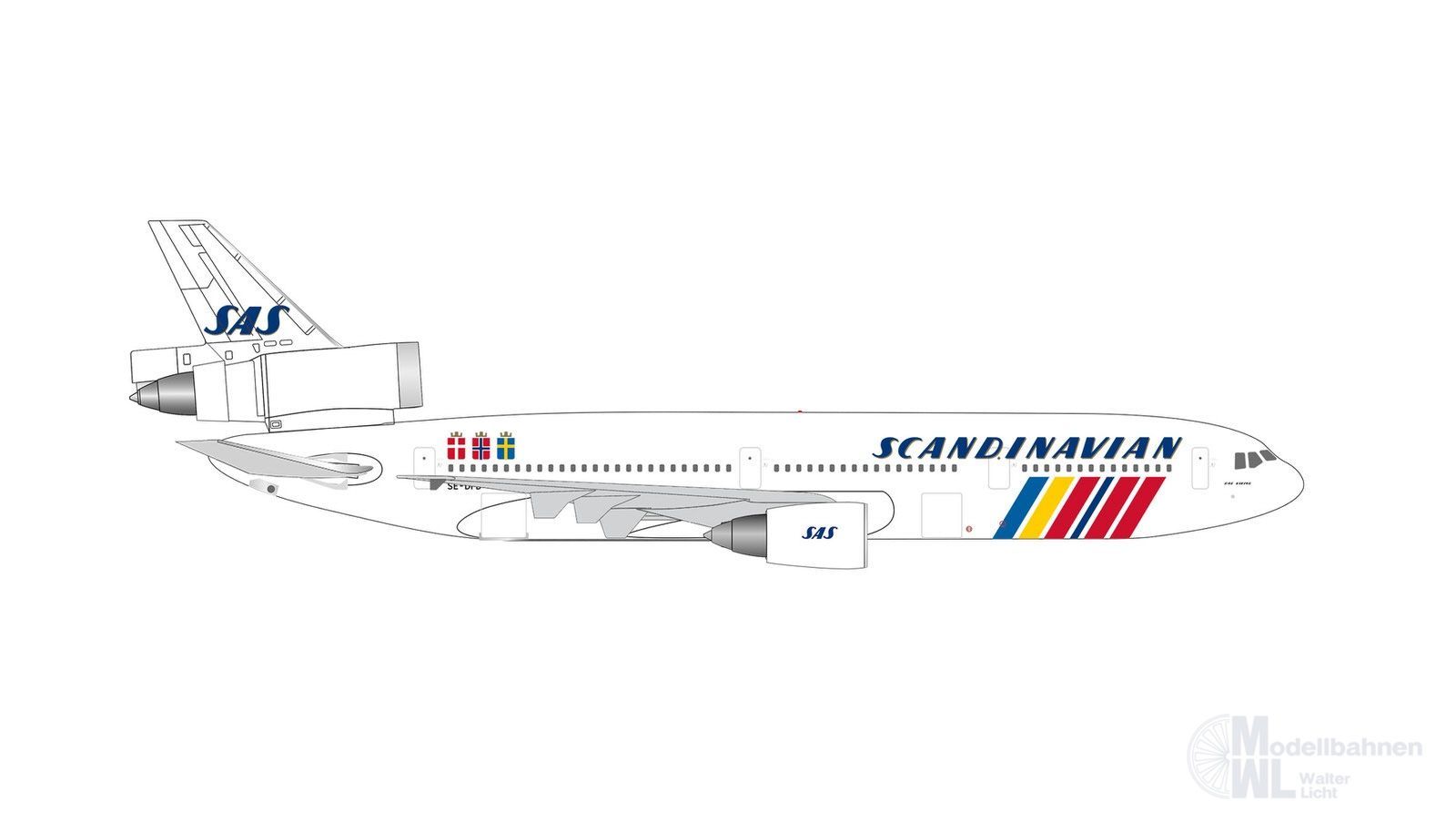 Herpa 539715 - McDonnell Douglas DC-10-30 SAS 1:500