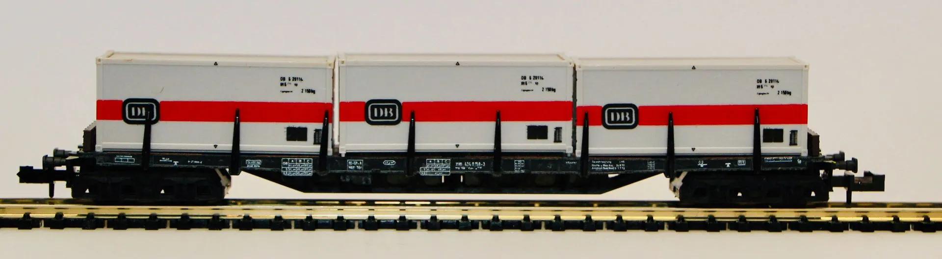 Trix 13511 - MINITRIX - Containertragwagen DB Ep.IV N 1:160