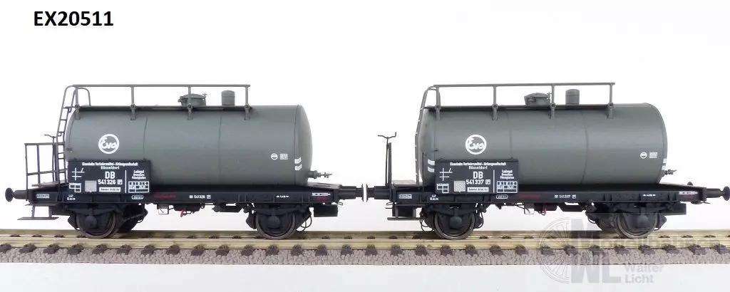 Exact Train 20511 - Kesselwagen Set DB EVA 2.tlg. H0/GL