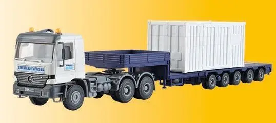 Kibri 13057 - Mercedes-Benz ACTROS Begleittransporter zum LG 1550 BREUER & WASEL H0 1:87