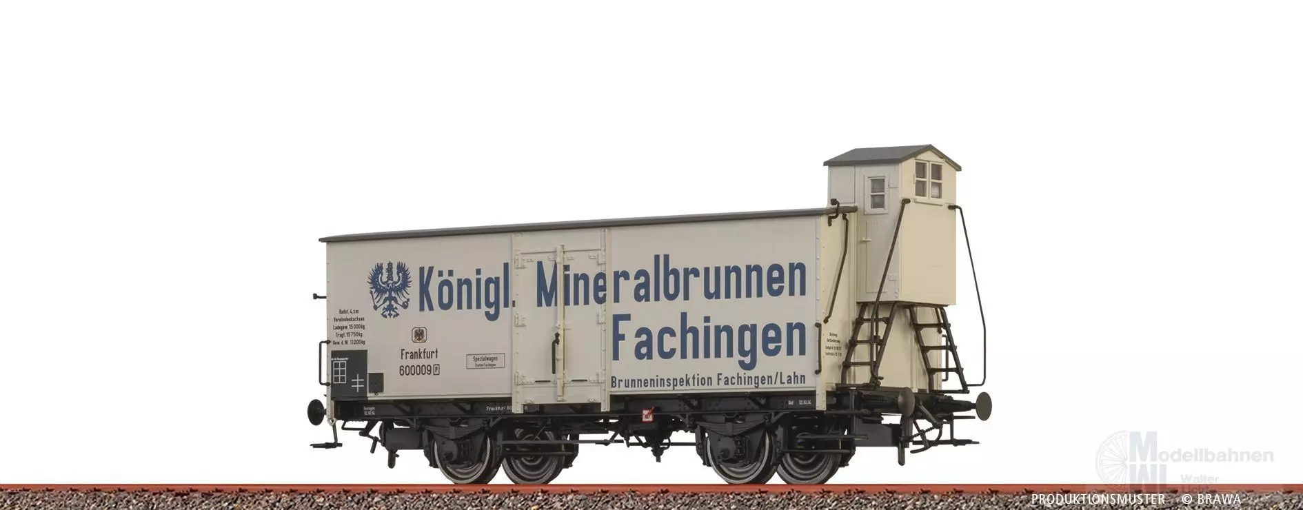 Brawa 51263 - Bierwagen K.P.E.V. Ep.I Königl. Mineralbrunnern Fachingen H0/GL