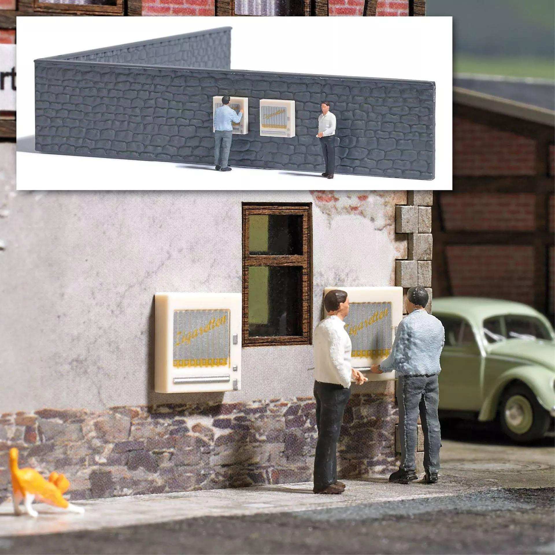 Busch 7919 - A-Set: Raucherecke H0 1:87