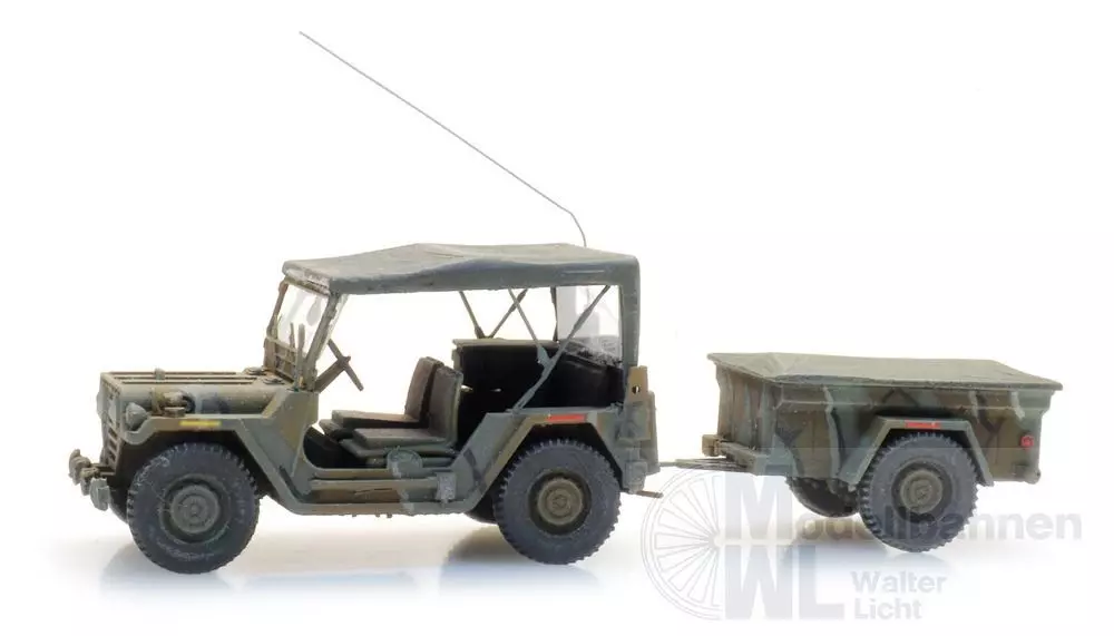 ARTITEC b.v. 6870568 - US M151 jeep + M416 trailer Merdec H0 1:87