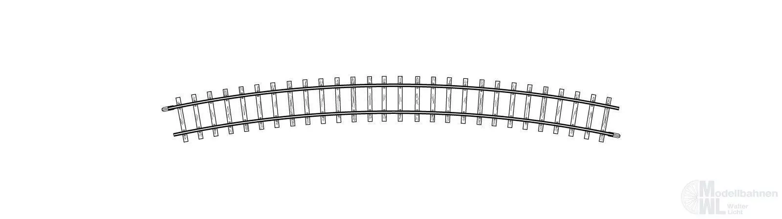 Bemo 4276000 - Gleis gebogen R 515 mm 24° H0m