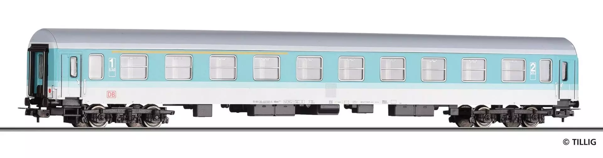 Tillig 74974 - Personenwagen DB Ep.V 1/2.KL. ABom 222.1 Halberstadt H0/GL