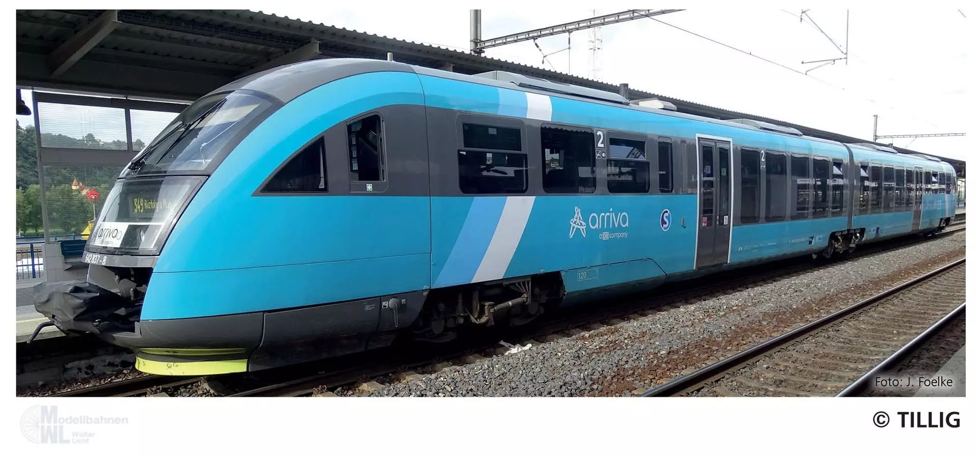 Tillig 04888 - Triebwagen Reihe 642 Arriva Vlaky s.r.o. Ep.VI TT 1:120