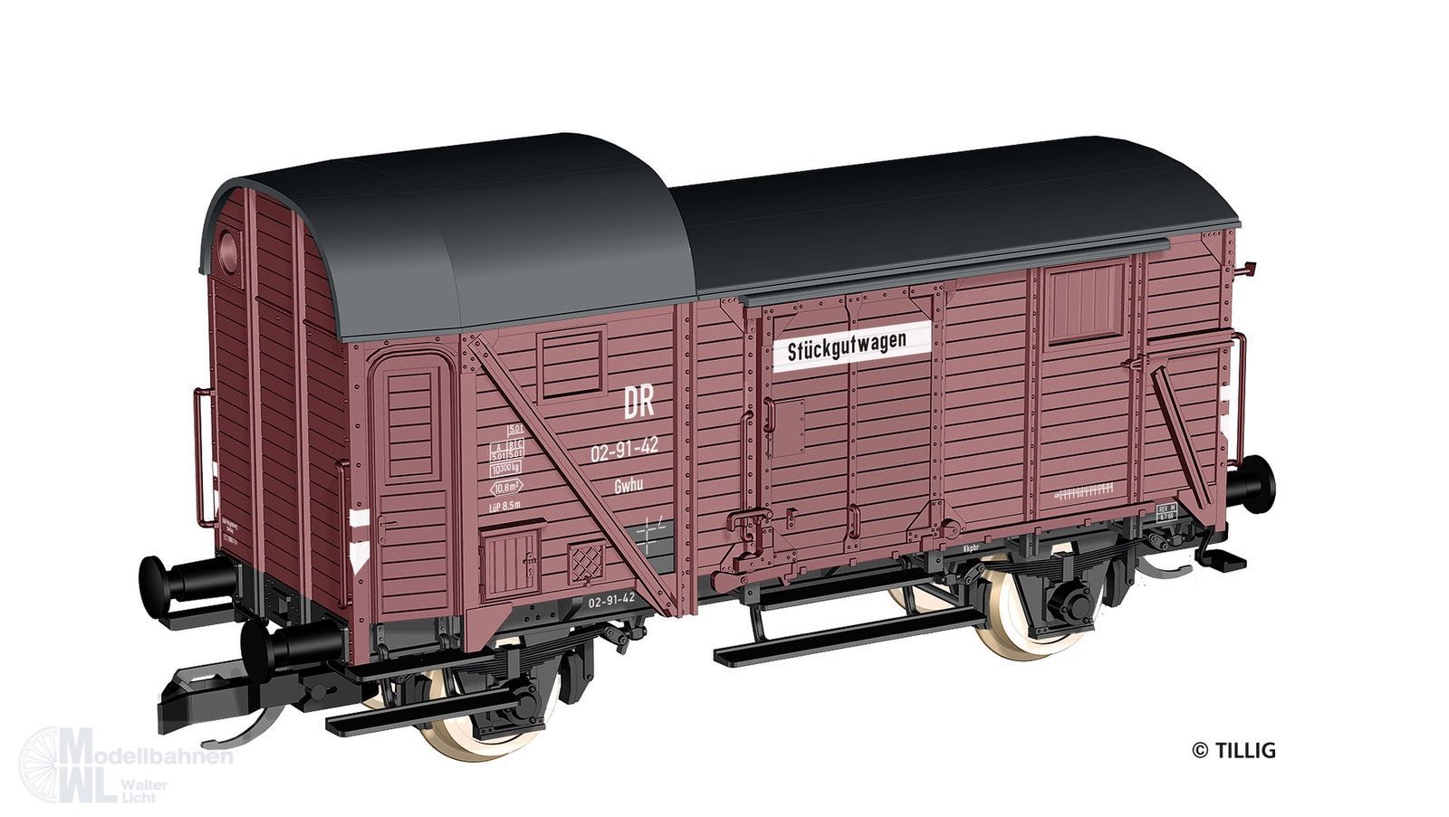 Tillig 502902 - Stückgutwagen DR Ep.IV Gwhu TT 1:120