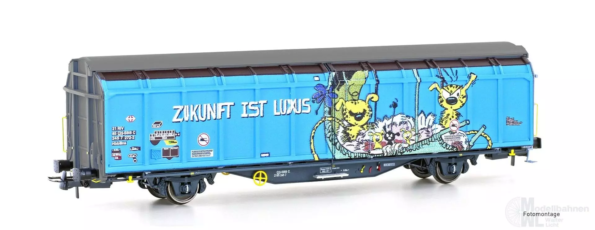 Hobbytrain 45106 - Schiebewandwagen Hbbillns SBB Ep.VI Graffiti-Serie Nr.4 H0/GL