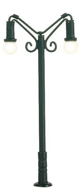 Viessmann 6415 - Nostalgische Leuchte zweiflammig, LEDs warmweiß N 1:160