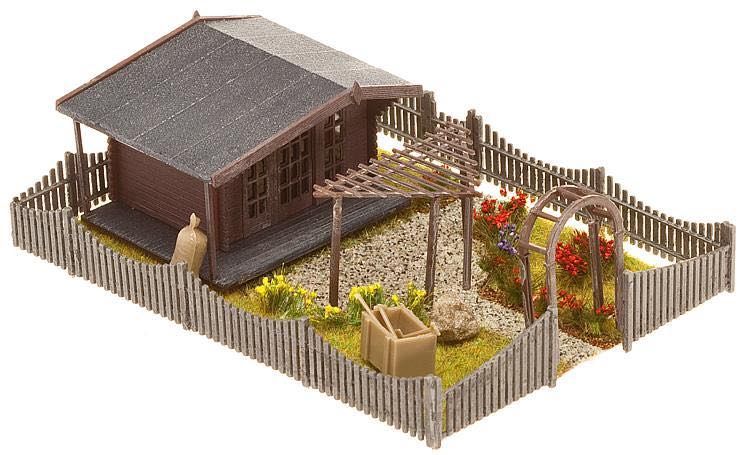 Faller 180491 - Schrebergarten mit Gartenlaube H0 1:87 Faller 180491 - Schrebergarten mit Gartenlaube H0 1:87