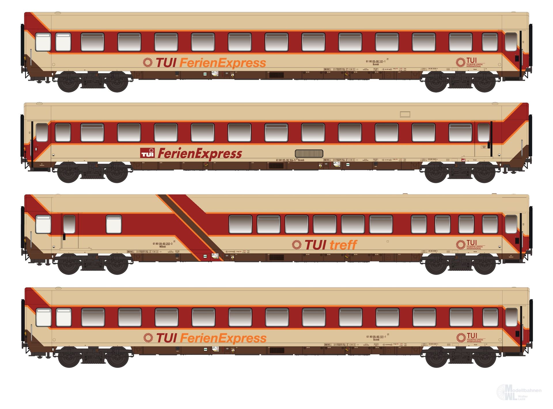 LS Models 96027N - Personenwagen Set TUI Ferienexpress Ep.IV 4.tlg. Set I N LS Models 96027N - Personenwagen Set TUI Ferienexpress Ep.IV 4.tlg. Set I N