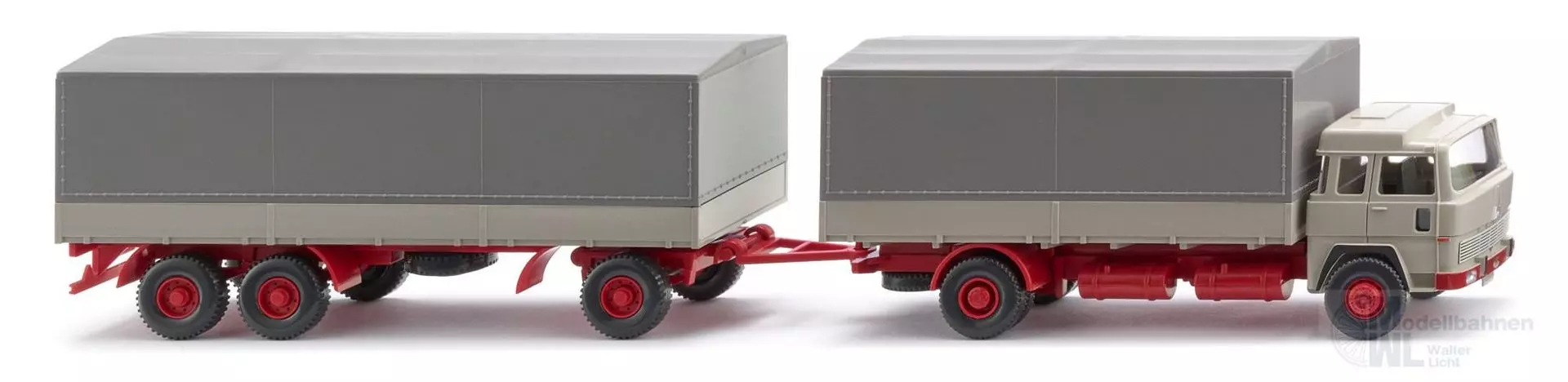 Wiking 045502 - Magirus 235 D Pritschenhängerzug H0 1:87