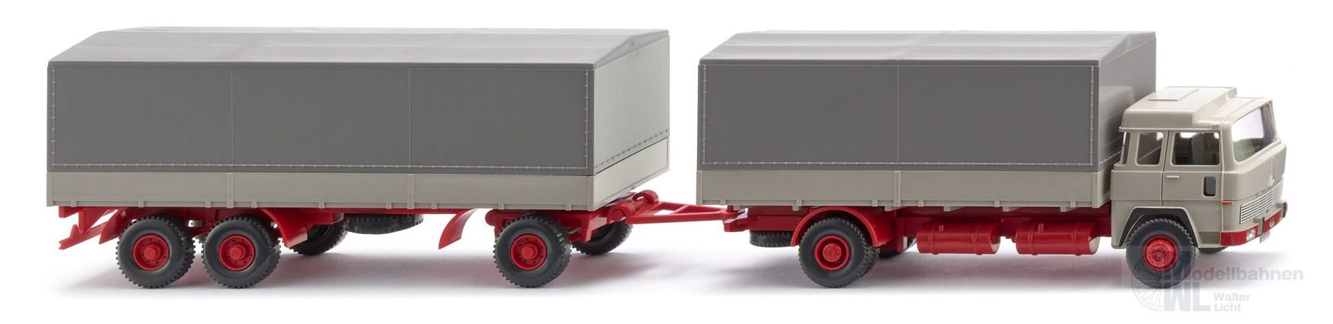 Wiking 045502 - Magirus 235 D Pritschenhängerzug H0 1:87