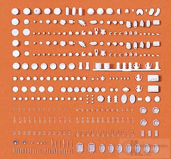 Preiser 17220 - Geschirr und Speisen Bausatz H0 1:87
