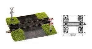 Fleischmann 6197 - Unbeschrankter Bahnübergang für PROFI-Gleis H0/GL