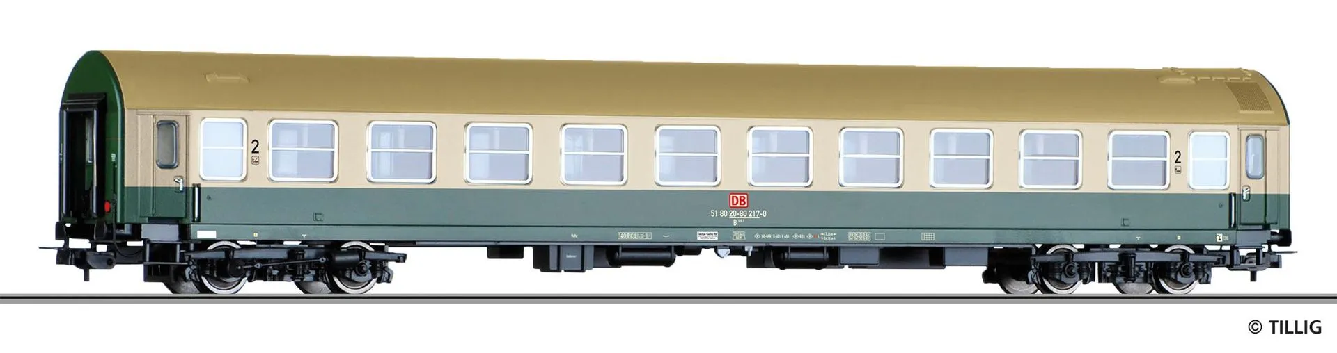 Tillig 74949 - Personenwagen DB AG Ep.V 2.Kl. Typ Y B 518 H0/GL