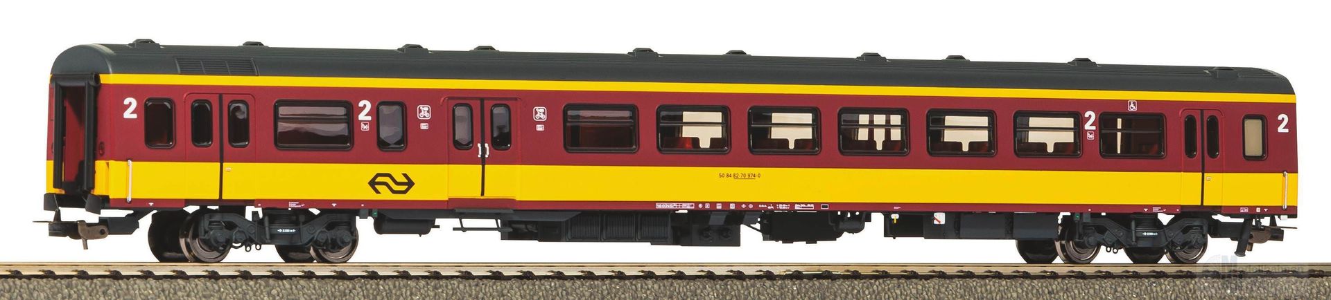 Piko 97644 - Personenwagen ICR NS/SNCB Ep.IV 2.Kl./Gepäck H0/GL
