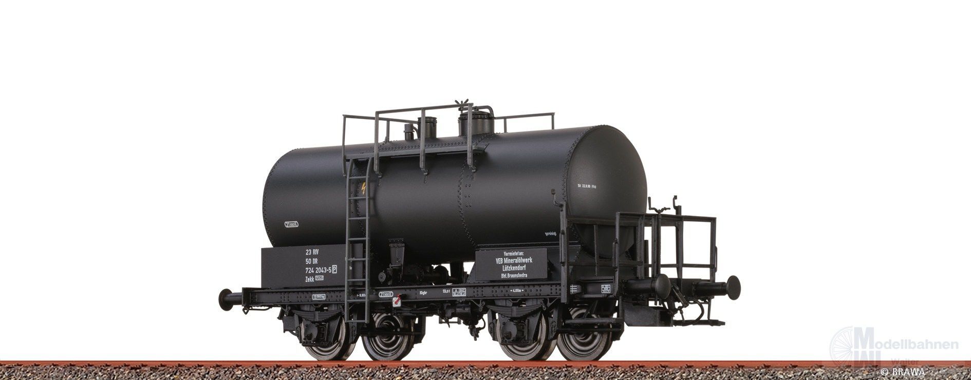 Brawa 50854 - Kesselwagen DR Ep.IV Zekk7242 H0/GL Brawa 50854 - Kesselwagen DR Ep.IV Zekk7242 H0/GL