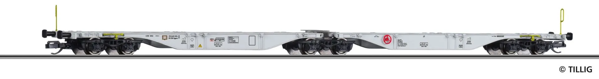 Tillig 18067 - Containertragwagen ZSSK Ep.V unbeladen TT 1:120