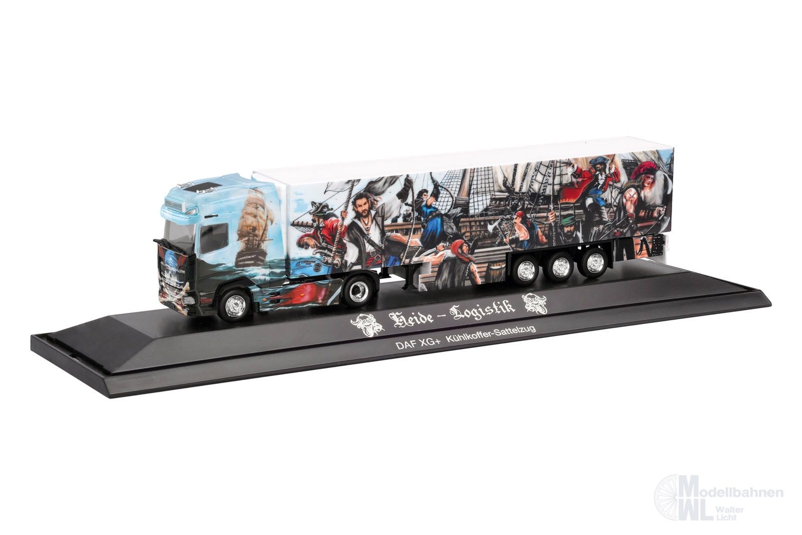 Herpa 122399 - DAF XG+ KühlkofferSattelzug Heide Logistik H0 1:87