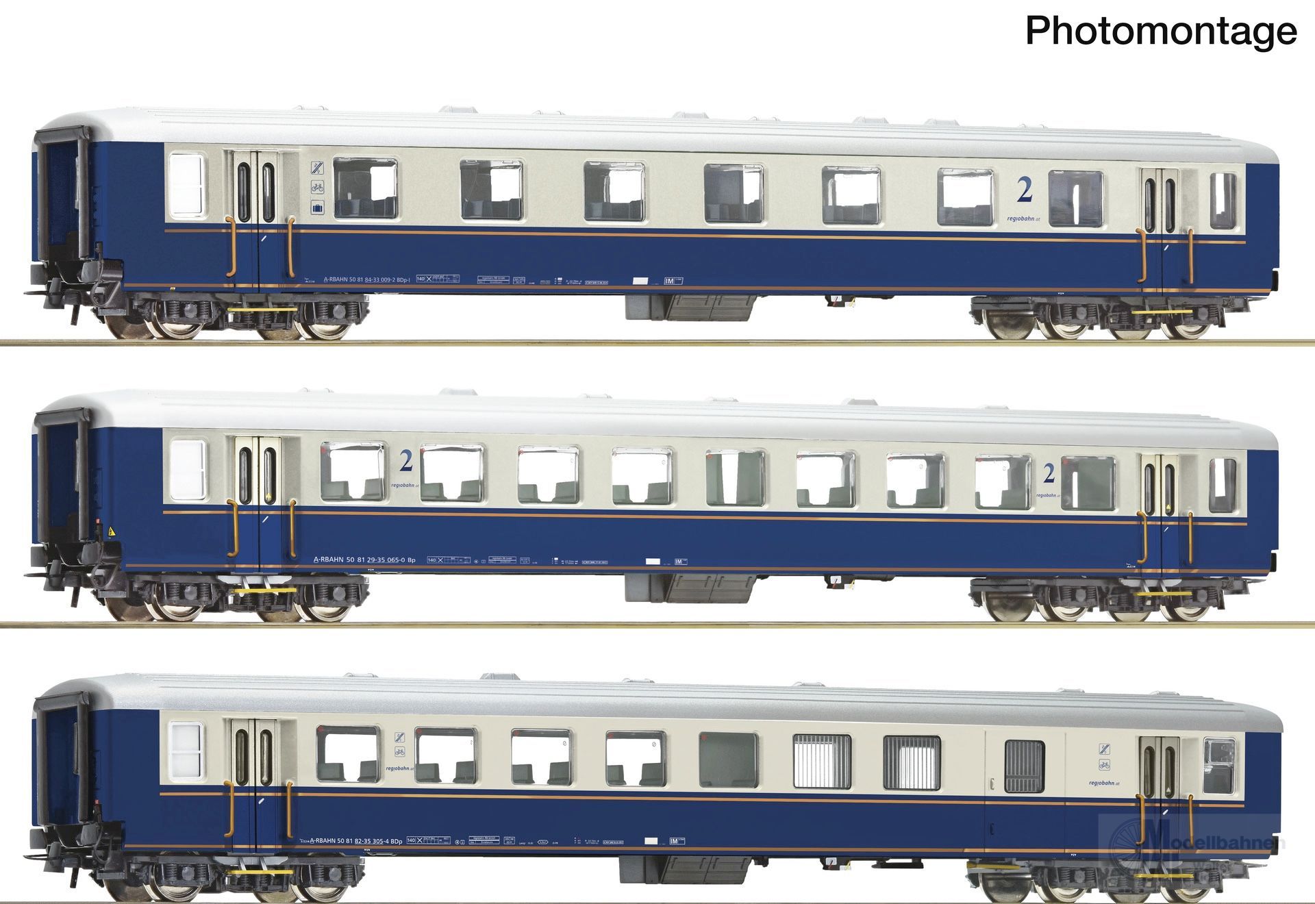 Roco 6200244 - Schlierenwagen Set Regiobahn Ep.V 3.tlg. H0/GL