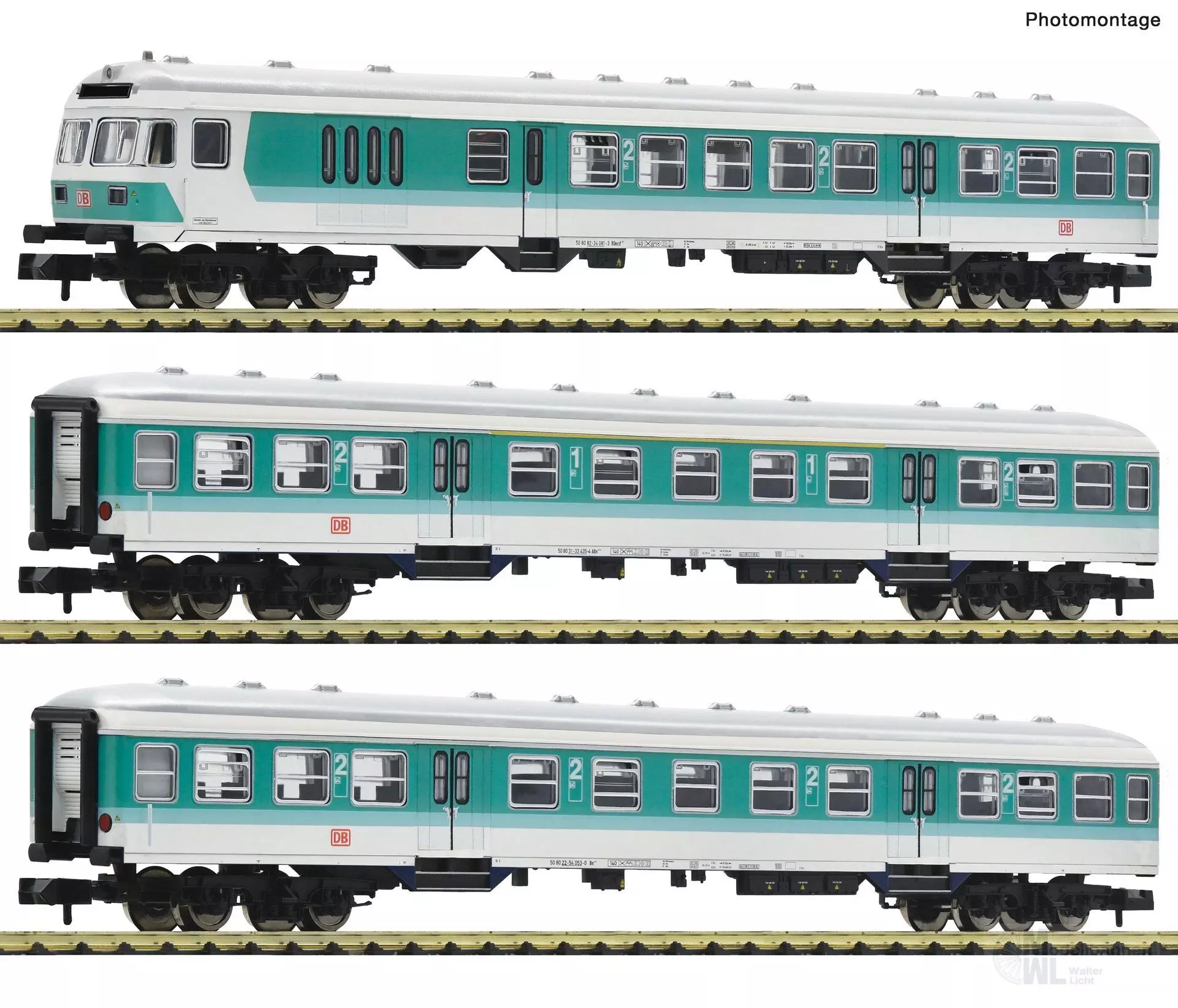Fleischmann 6260090 - Nahverkehrswagen Set DB Ep.V 3.tlg. N 1:160 Digital