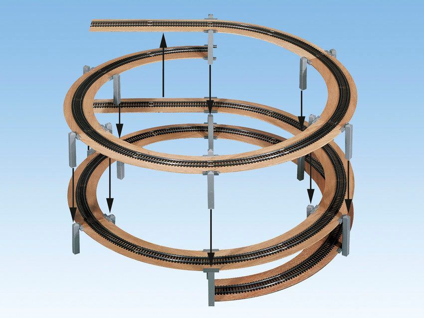 Noch 53107 - Gleiswendel-Komplettbausatz Aufbaukreis Rad.481/542,8 mm 1 od.2-gleisig H0 1:87 Noch 53107 - Gleiswendel-Komplettbausatz Aufbaukreis Rad.481/542,8 mm 1 od.2-gleisig H0 1:87