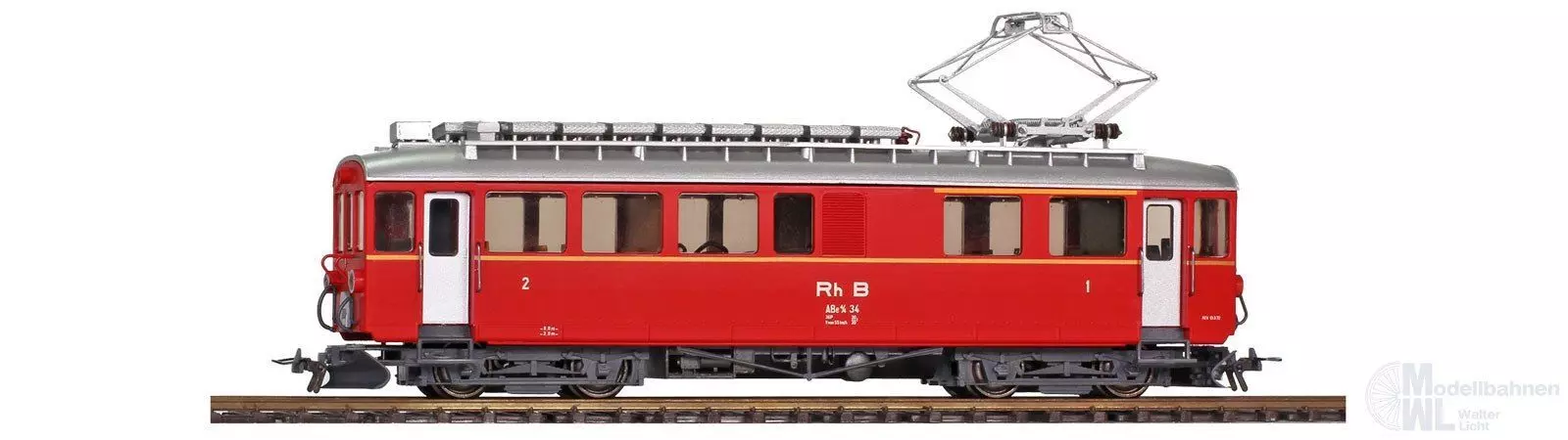 Bemo 1268134 - Berninatriebwagen ABe 4/4 34 RhB Ep.II/III RhB rot H0m