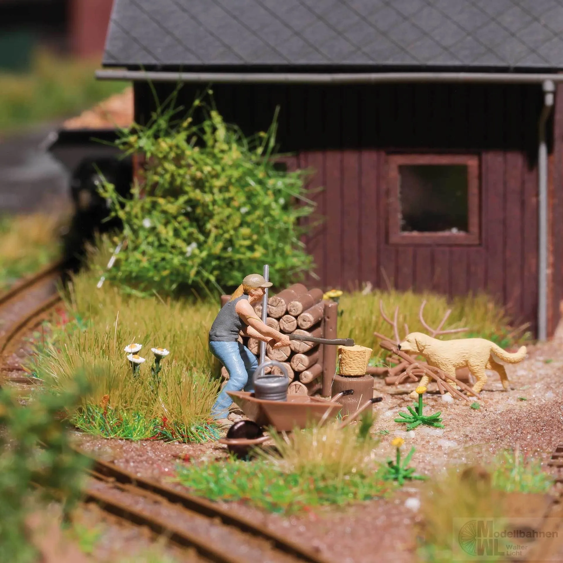 Busch 79884 - A-Set: Holz hacken H0 1:87