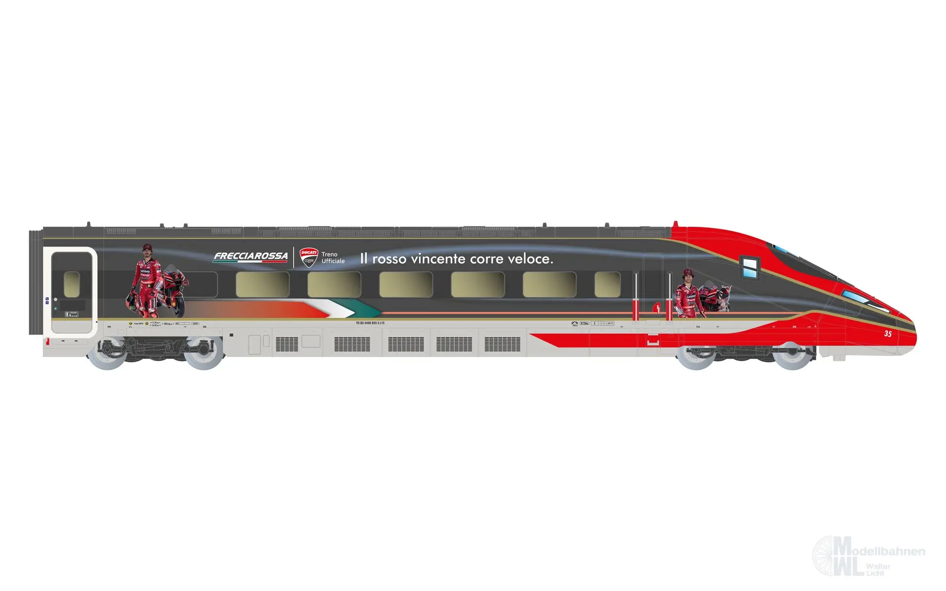 Arnold 2620 - Triebzug Frecciarossa 1000 FS Ep.VI 4.tlg. Grundeinheit Ducati N 1:160
