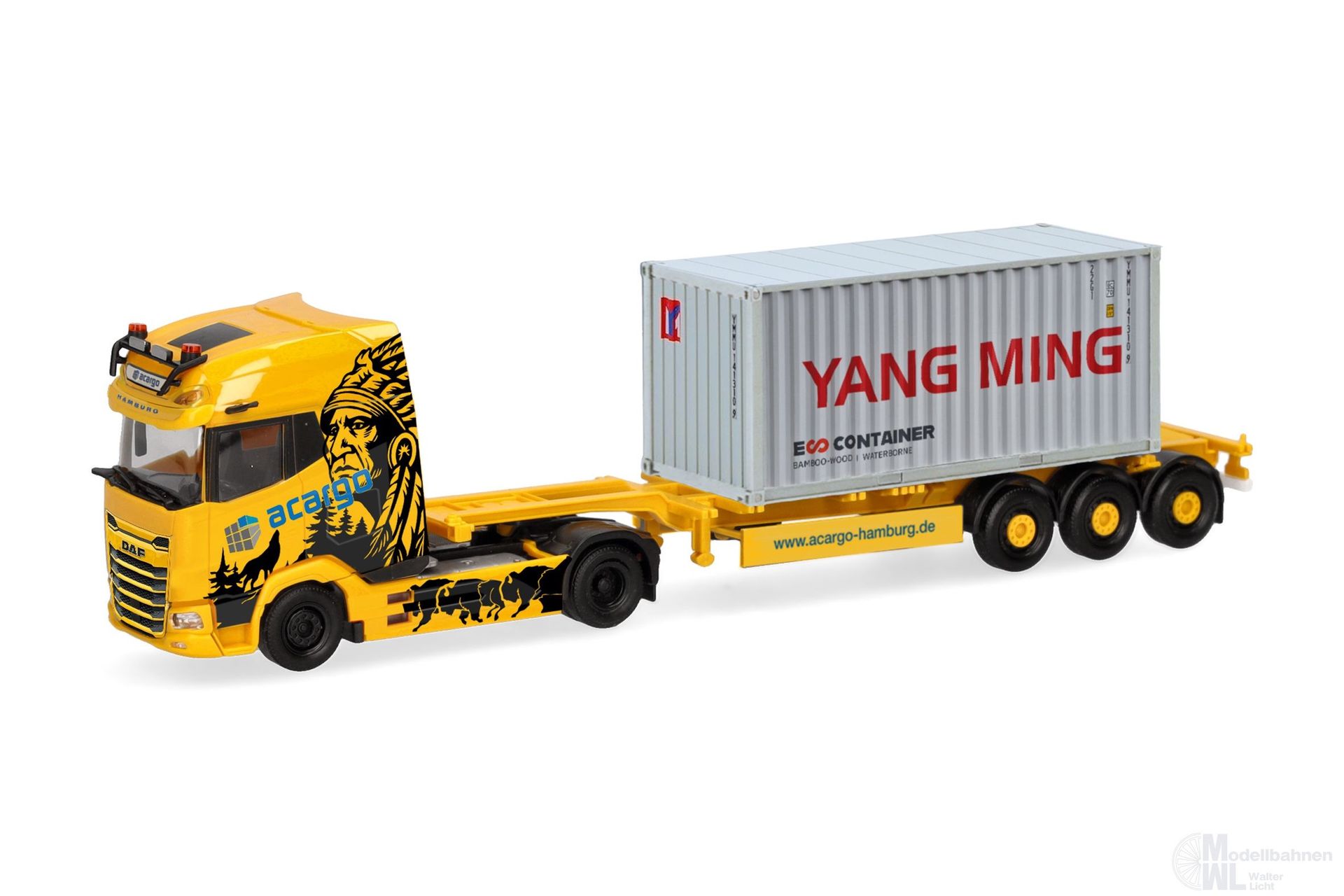 Herpa 321914 - DAF XG+ Container Sattelzug Acargo-Yang Ming H0 1:87