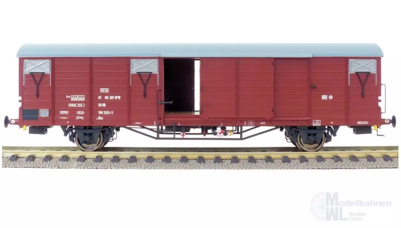 Exact Train 20484 - Güterwagen DR Ep.IV Gbs[1500] 01MC RIV OPW 50 DR 150 1353-3 H0/GL