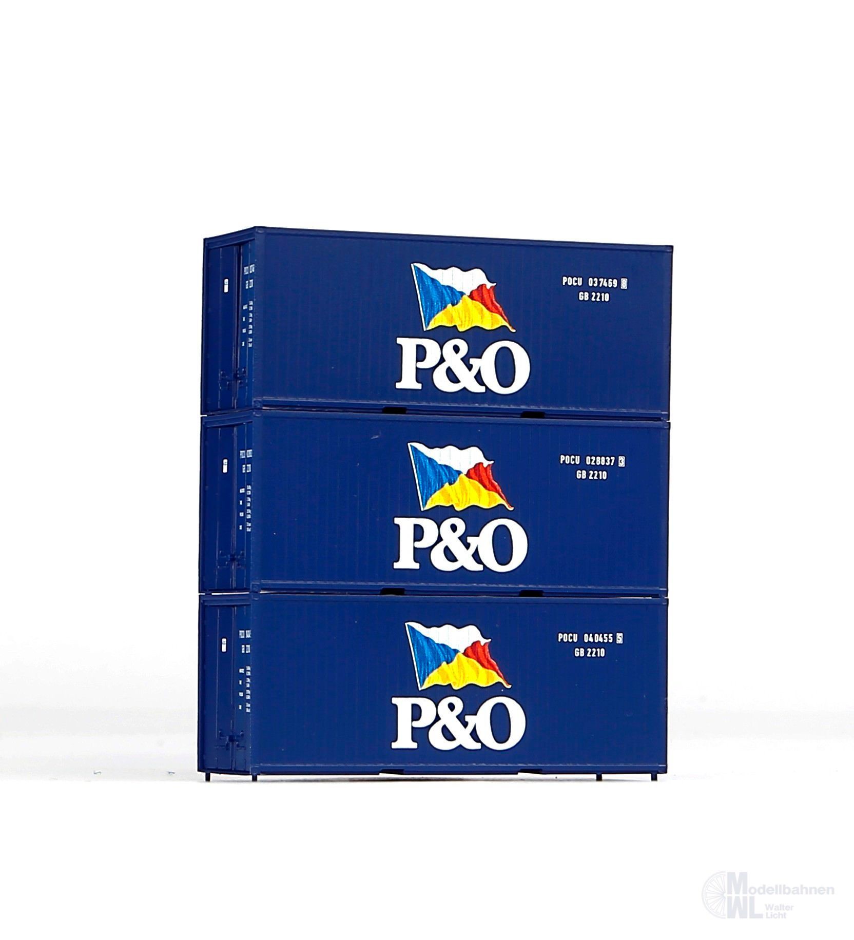 Piko 56200 - Containerset P&O 3 Stück H0 1:87