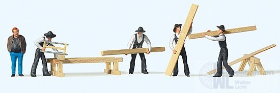 Preiser 10376 - Zimmerleute H0 1:87