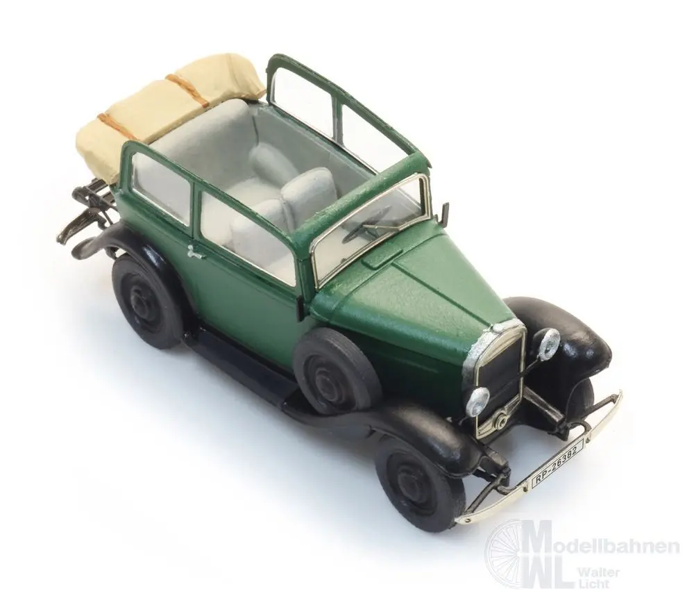 ARTITEC b.v. 387.644 - Opel 1.2l Dach offen grün Fertigmodell H0 1:87