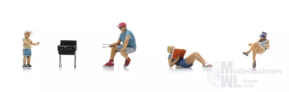 ARTITEC b.v. 5160054 - Camping-Glück: Grillen 4 Figuren N 1:160